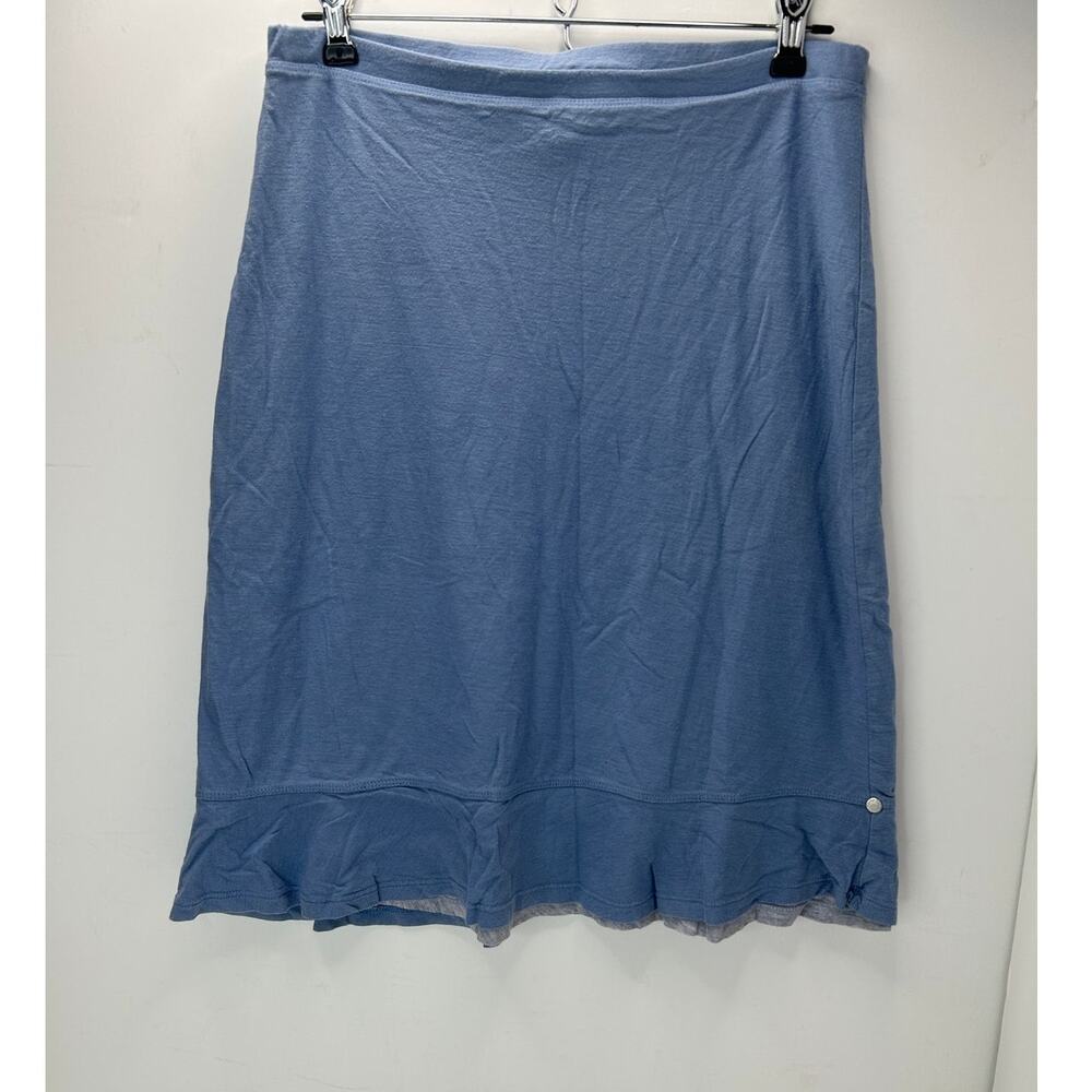 Horny Toad Double Layered Knit Skirt Blue/Gary Reversable Women's Small